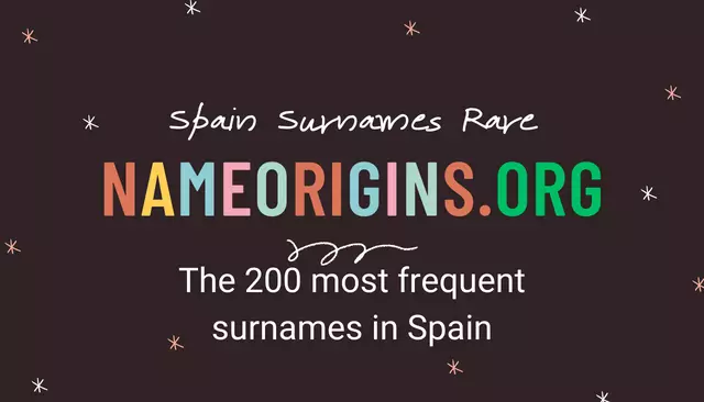 The 200 most frequent surnames in Spain (2024)