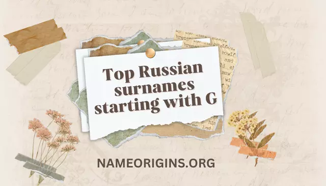 Top Russian surnames starting with G